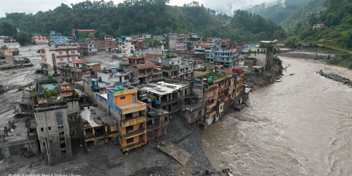 devastation in Bidur Municipality, Ward no. 10, Nuwakot district, Bagmati Province, Nepal.